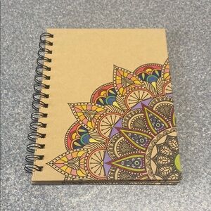 Colorful Mandala Spiral Notebook Journal and Coloring